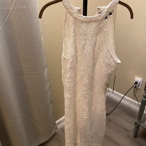 Lulus “Love Poem Ivory Lace Dress” - medium
